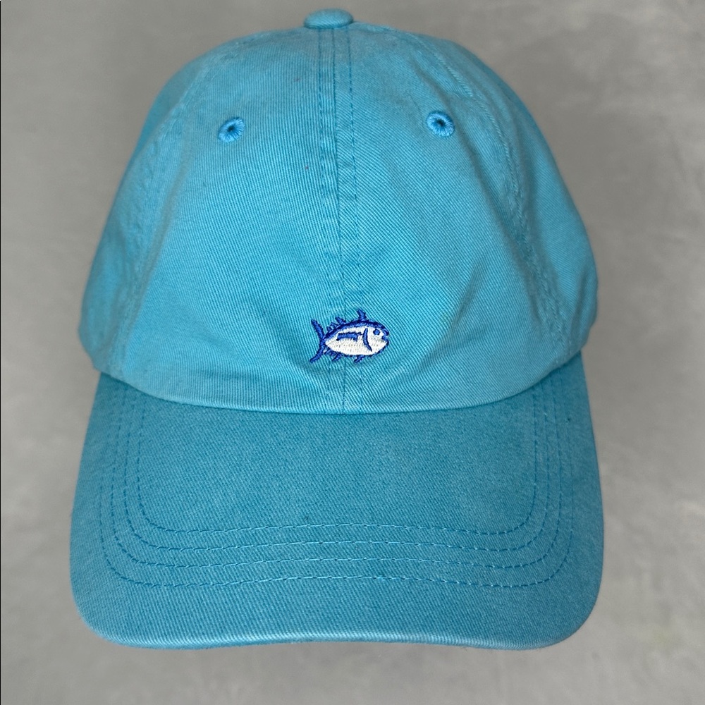 Southern Tide Light Blue Baseball Cap with Embroidered Fish